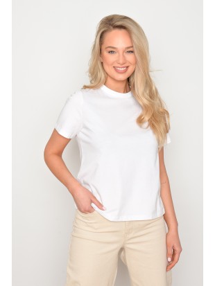 Balti marškinėliai moterims, moteriški drabužiai internetu