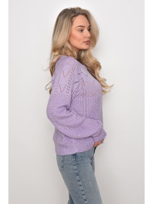 Alyvinės spalvos megztinis su neriniais, Pieces drabužiai