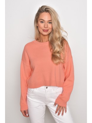 Oranžinės spalvos megztinis moterims, Pieces drabužiai